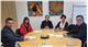 Gleichstellungsrätin Brigitte Hofer (Mitte) mit den Gewerkschaftsvertreter:innen Mauro Baldessari, Cristina Masera, Donatella Califano und Tony Tschenett (v.l.) (Foto: Büro der Gleichstellungsrätin)